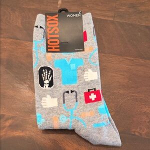 Hot Sox Gray Medical Patterned Socks